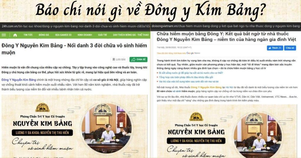 Báo chí nói gì về Đông Y Kim Bảng