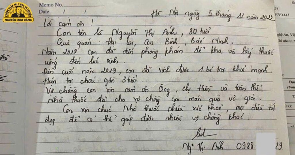 Hiệu quả điều trị tại phòng khám Đông y Nguyễn Kim Bảng