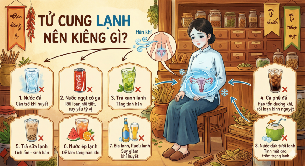 Tử cung lạnh nên kiêng gì?