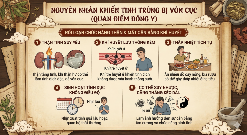 Nguyên nhân khiến tinh trùng bị vón cục