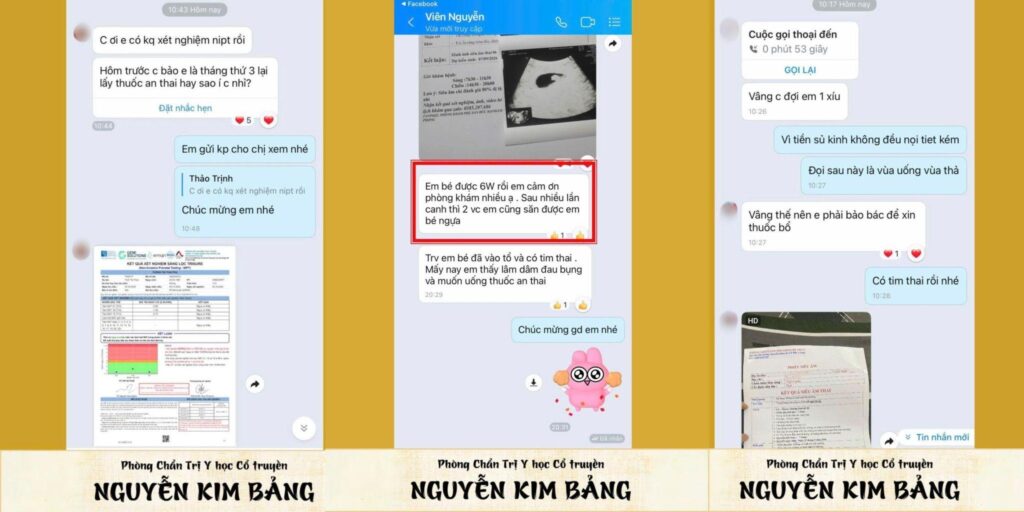 Các trường hợp chị em phụ nữ thụ thai thành công sau khi được hỗ trợ điều trị tại Đông Y Kim Bảng Hà Nội